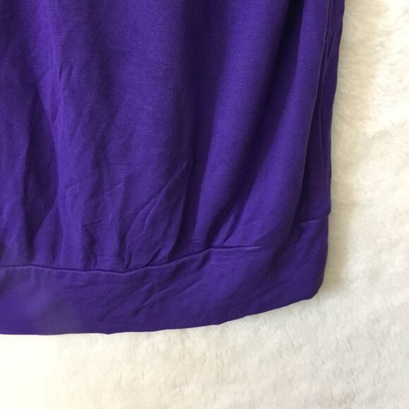 BCBGMaxAzria Purple Short Sleeve Top - Picture 6 of 11